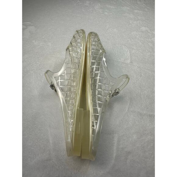 Tory Burch 25SS Mellow Mary Jane Jelly Flat Mule Sandals Size 8 NWOB Clear - Picture 5 of 9